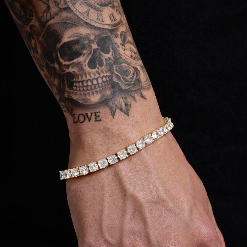 5 Mm Iced Out Tennis Bracelet 8inch